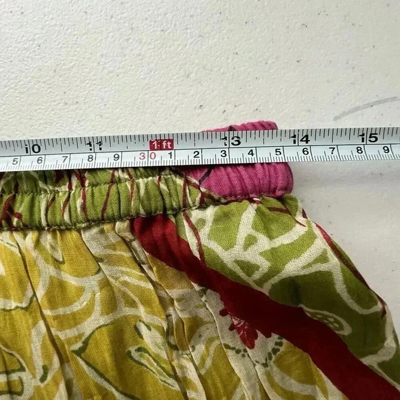 Anü Sz S Colorful Breezy Funky Lightweight‎ Floral Art-to-Wear Skirt Cotton Lux - Picture 12 of 16